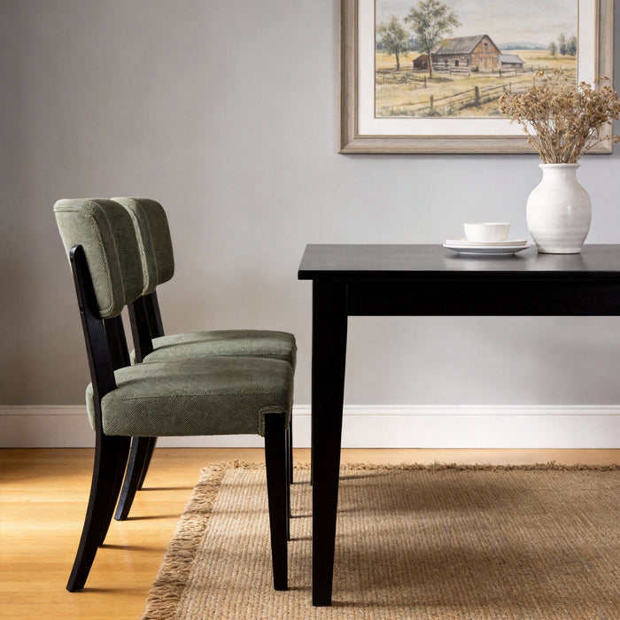 Contemporary Armless Dining Chairs (Set of 2)