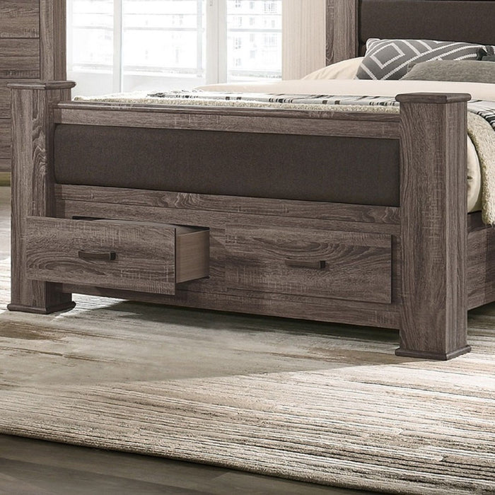 Upholstered Bed With Footboard Drawers