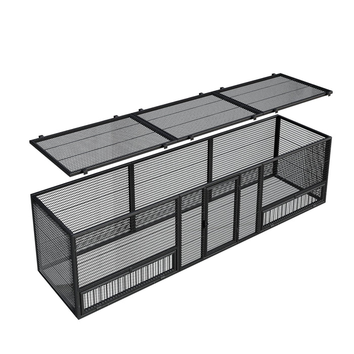 Thickened Chicken Coop For Outdoor - Black / Silver