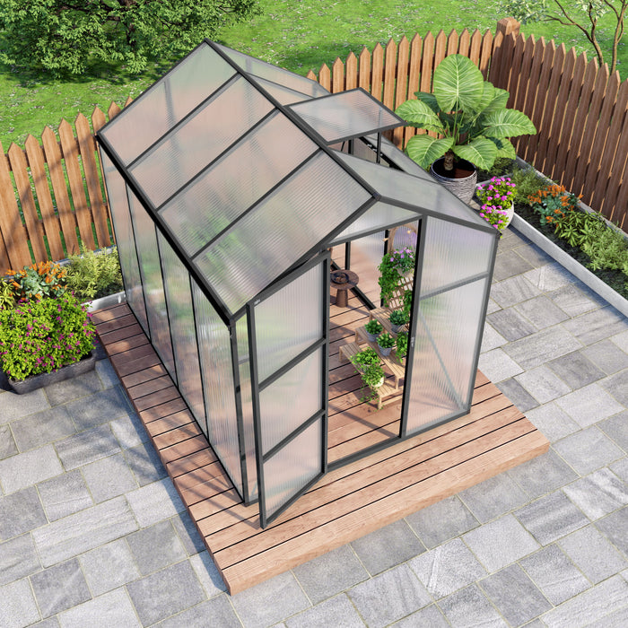 Gain Height Windproof Greenhouse With Raised Base