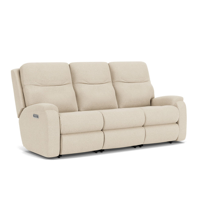 Penn - Transitional Fabric Power Reclining Sofa With Power Headrests & Lumbar