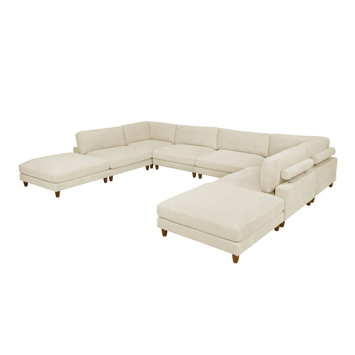 Modern Modular Sectional With Adjustable Back Support