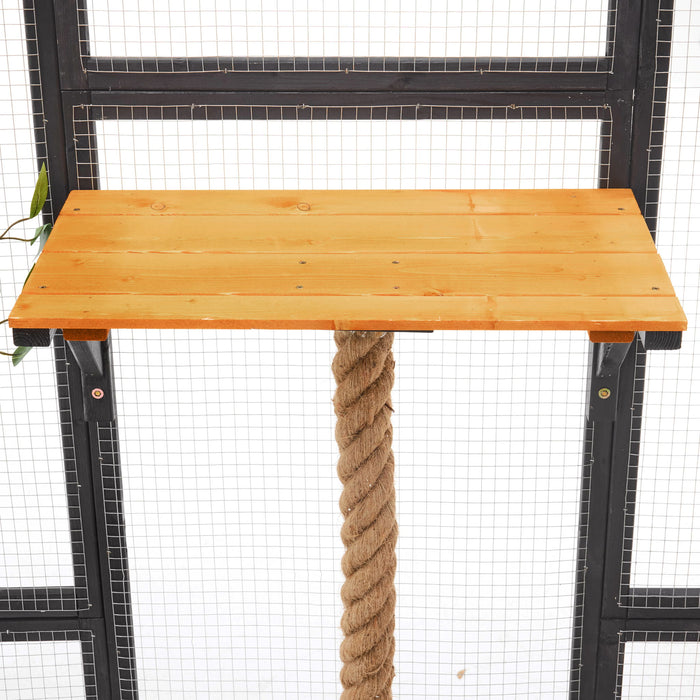 Outdoor Cat House, Diy Cat Enclosure Catio With Double Enter Doors