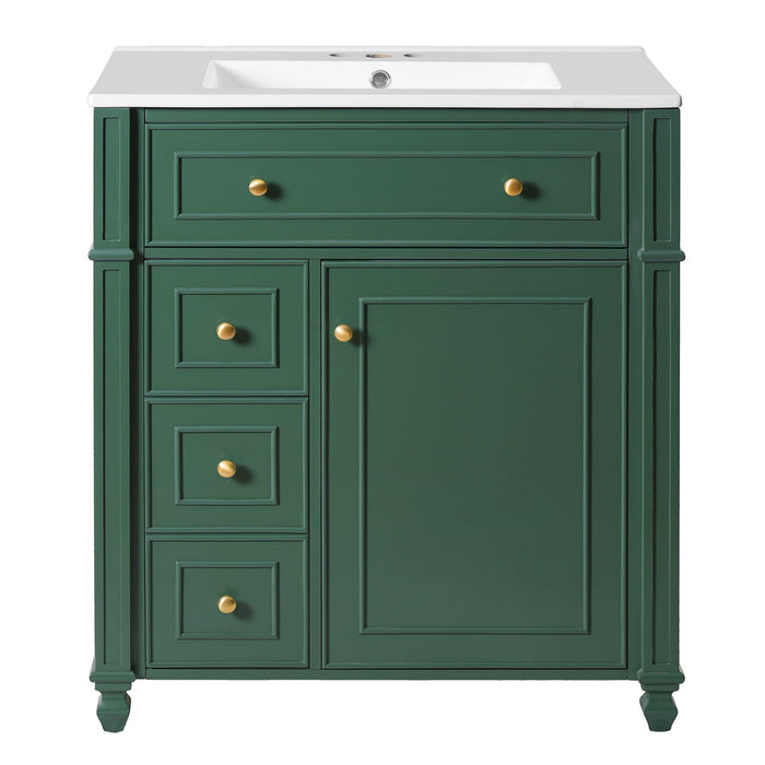 Bathroom Vanity Cabinet With Sink, Soft Close Doors With Door Organizer