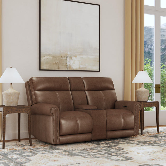 Alexander - Power Reclining Loveseat With Console, Power Headrest & Lumbar