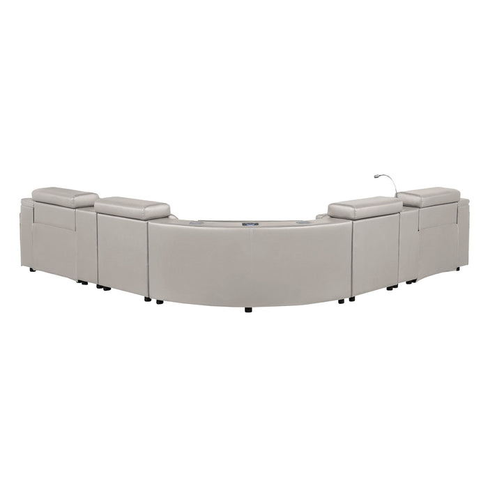 Nova - Sectional With Bluetooth Speaker, LED And Lifting Wine Cabinet