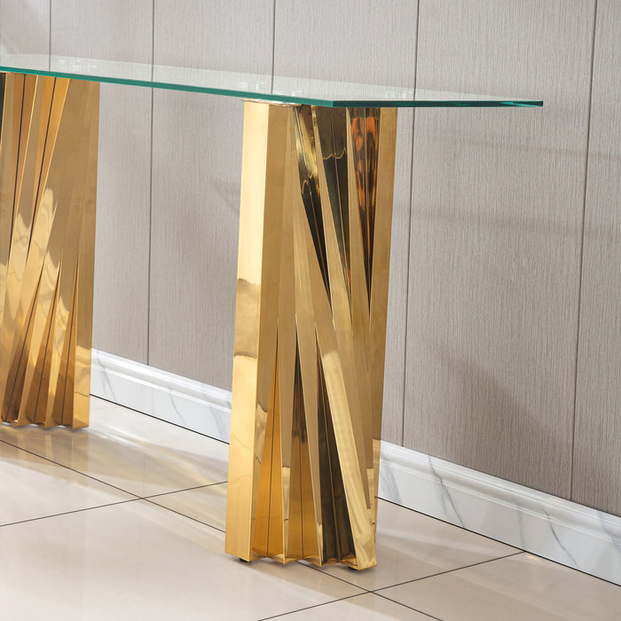 Table With Twisted Fan Shaped Legs
