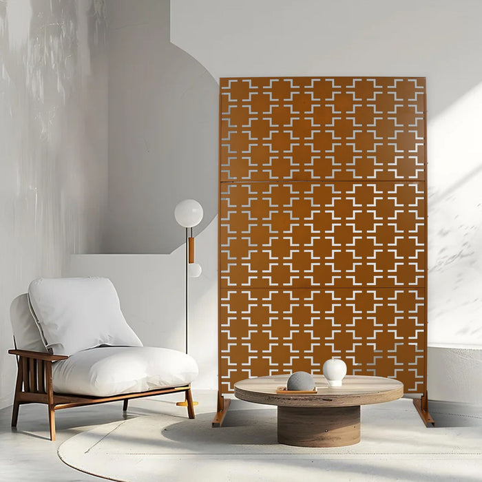 Outdoor & Indoor Metal Privacy Freestanding Decorative Screen
