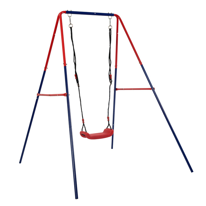 Xiunan Leisure - 2 In 1 Baby Swing Set Safe Playground Accessory - Blue / Red