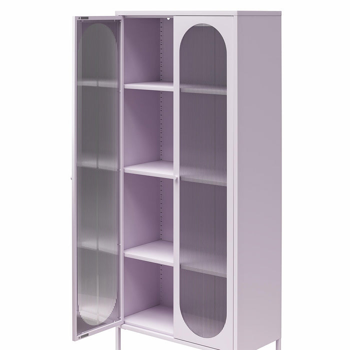 Luna - 2 Door Accent Cabinet With Fluted Glass