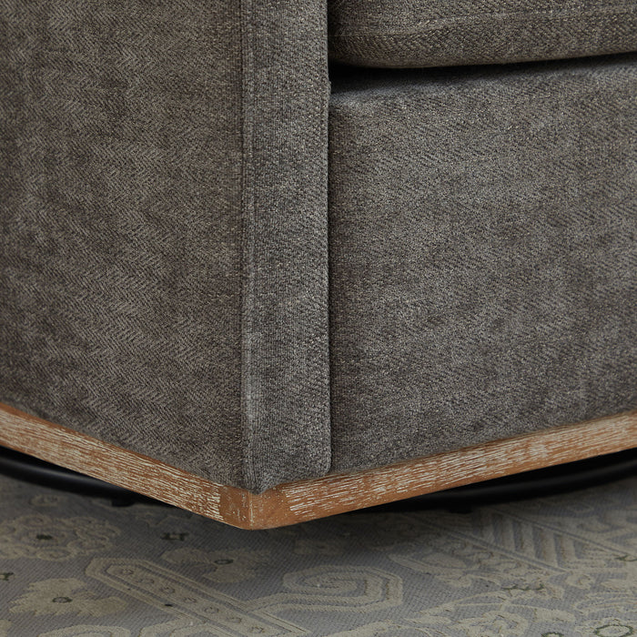 Square Upholstered Swivel Accent Chair