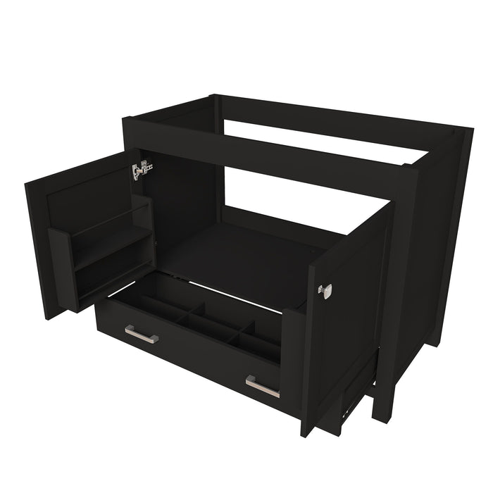 Bathroom Vanity With Soft Close Cabinet, Single Drawer, Sink Not Included - Black