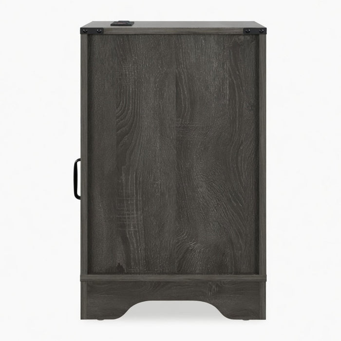 Farmhouse Nightstand, Charging Station & Storage