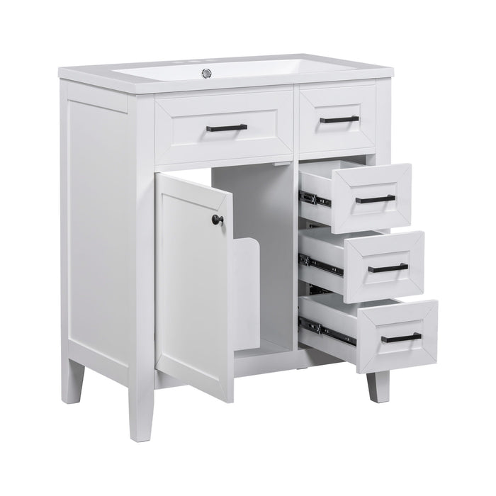 Modern Bathroom Vanity With Sink Combo, 3 Drawers, Undermount Drop-In Sink