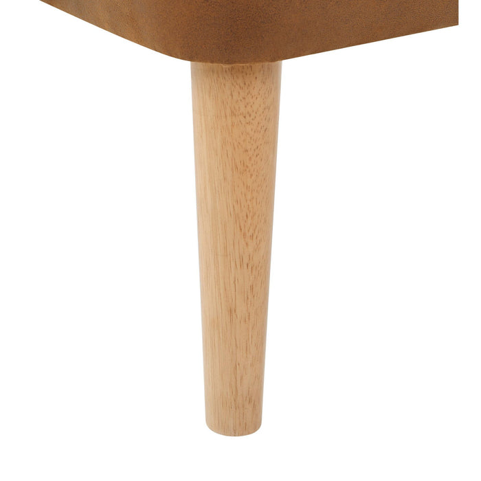 Upholstered Armchair With Tall Legs - Brown
