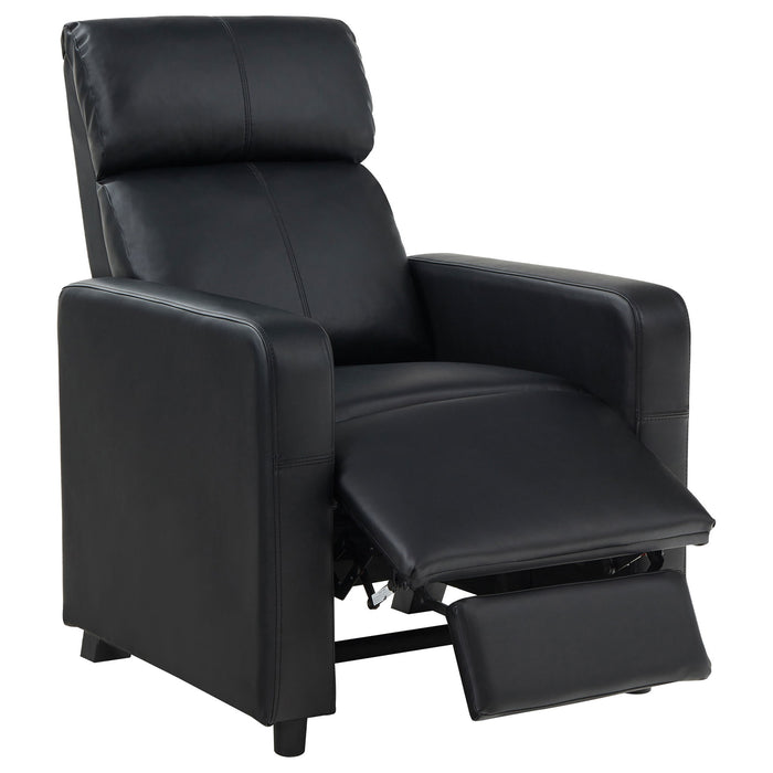 Warren - 3 Seater Home Theater With 2 Wedge Consoles Recliners - Black