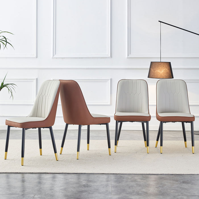 Modern Dining Chair With Metal Leg