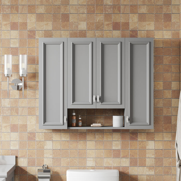 Wall Mounted Bathroom Cabinet With 5 Adjustable Shelves
