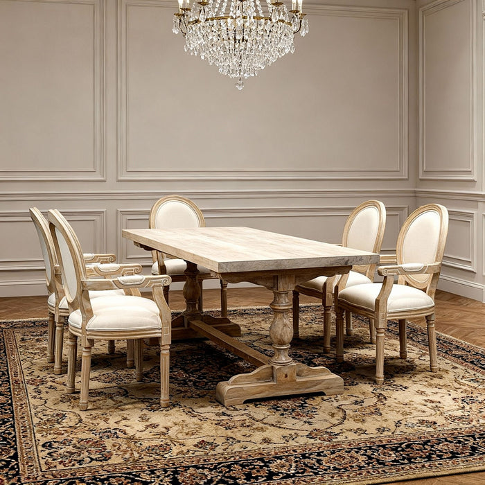 Upholstered Dining Armchair (Set of 2) - Beige
