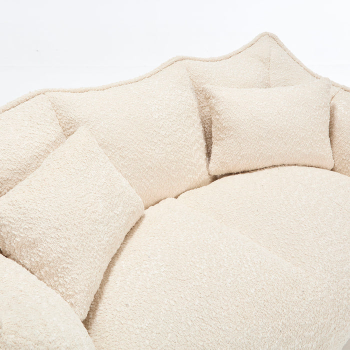 Comfortable Dual Beanbag Chair With High Resilience Foam Core For 2 People