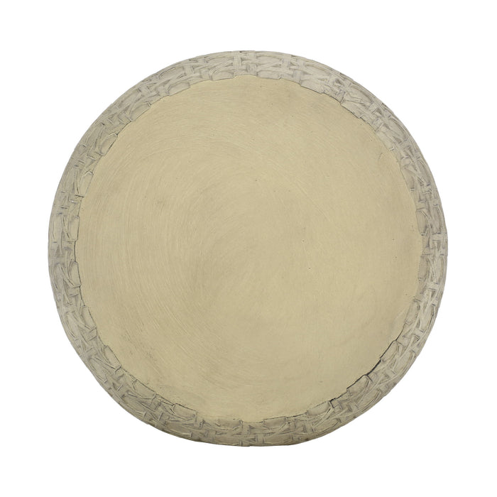 Outdoor Lightweight Concrete Side Table - Antique Yellow