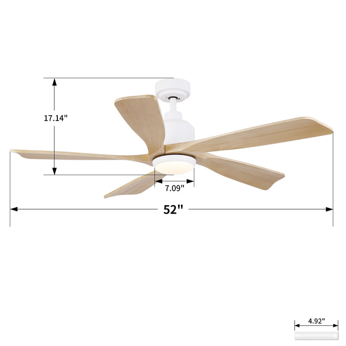 American Farmhouse Ceiling Fan With Light Quiet DC Motor