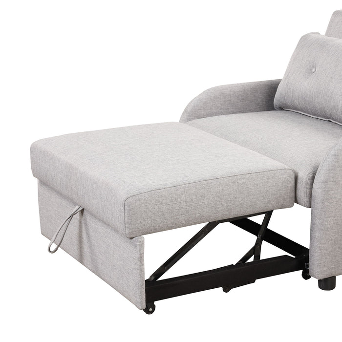 Versatile Pull Out Sofa Sleeper 3 In 1 With Wing Table & USB Charge, Compact Design