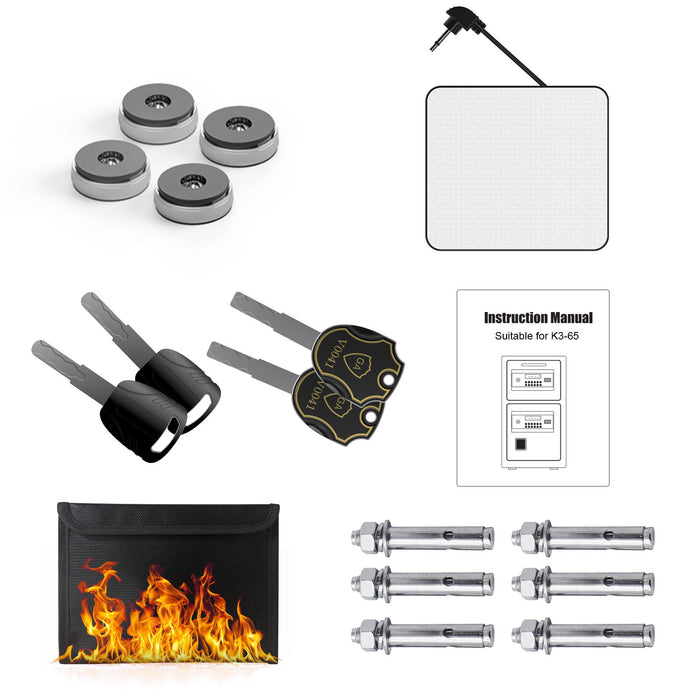 Large Double Door Coin Operated Safe, Digital Security Safe With Fireproof And Waterproof Bag