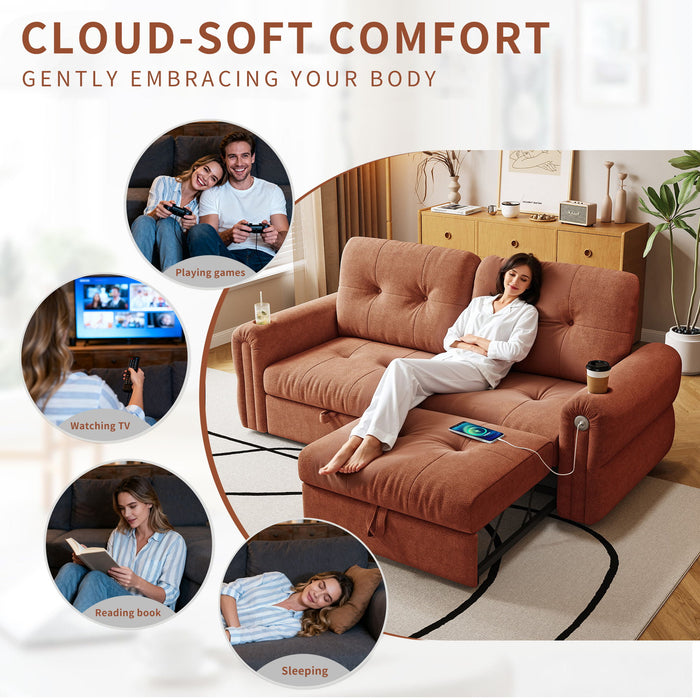 Cloud Like Convertible Sofa Bed With For Living Room