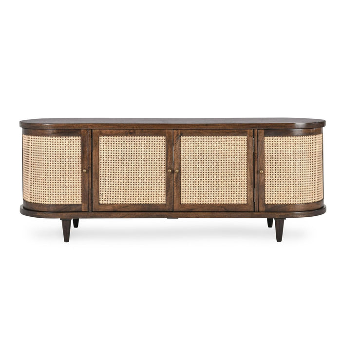 Teresa - 4 Door Buffet - Walnut / Natural Brown