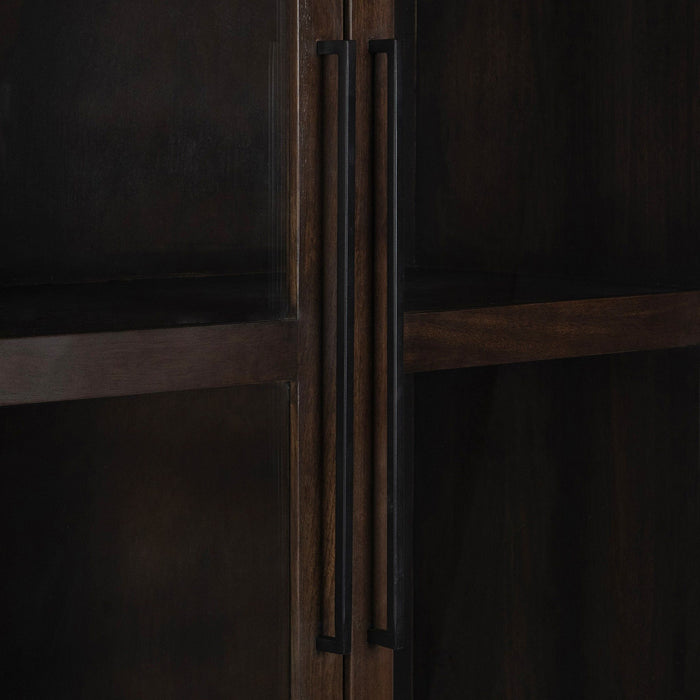 Rogers - Solid Wood Tall Cabinet - Dark Brown
