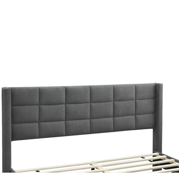 Bed Upholstered Box Design Headboard