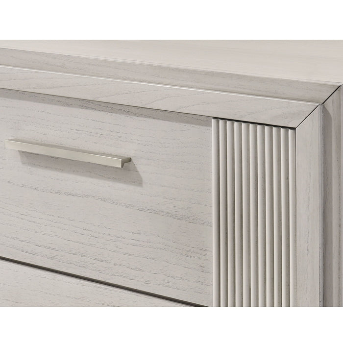 2 Drawer Nightstand With Bar Handle - Antique White