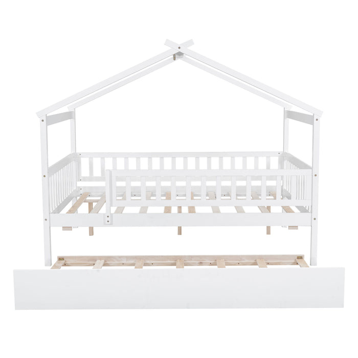 Creativity House Bed With Twin Size Trundle