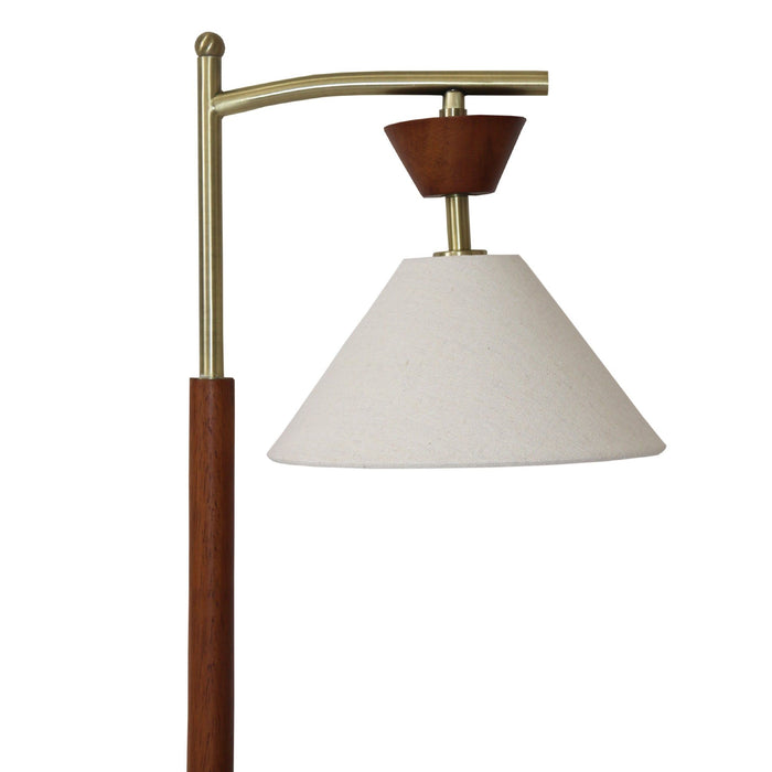 Nightstand Desk Lamp With Cone Shade For Eye Protection - Brown