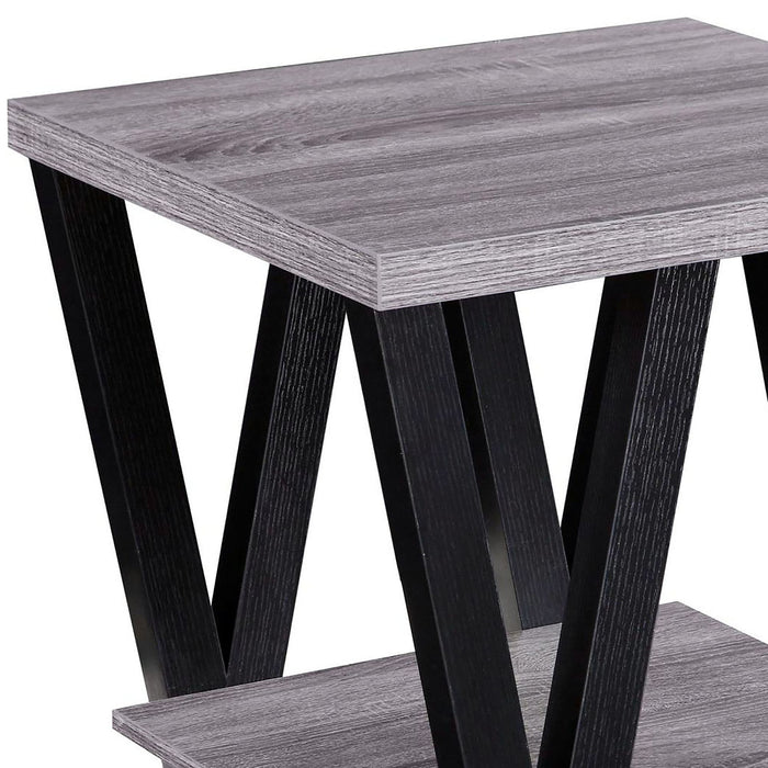 Angled Leg End Table - Gray
