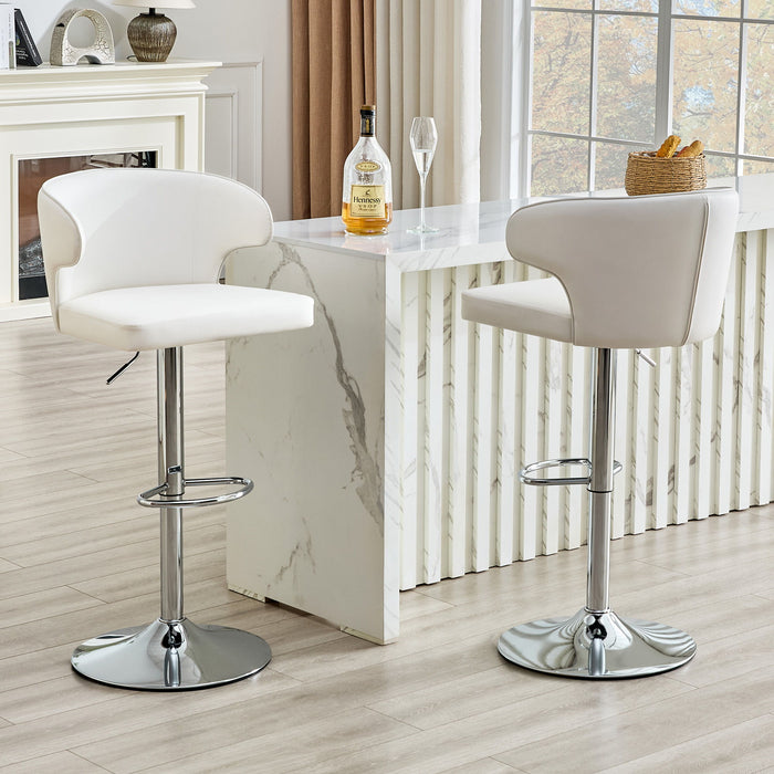 Adjustable Swivel Bar Chair With Ergonomic High Back Design