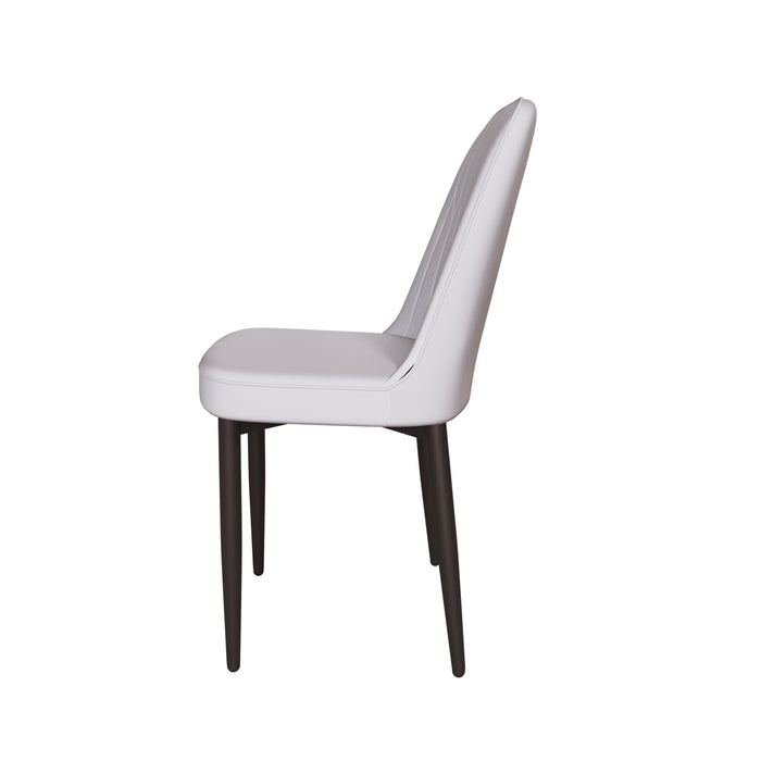 Modern Dining Chair With Cushions And Metal Legs