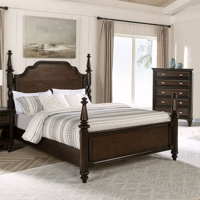 Berwick - 1 Drawer Nightstand With Open Cubby - Dark Oak