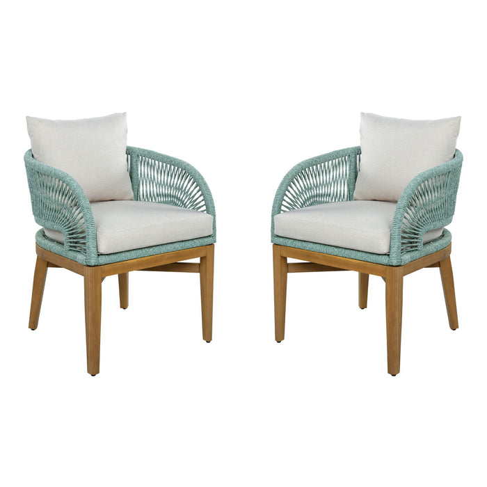 Outdoor Dining Chairs With Cushion (Set of 2)