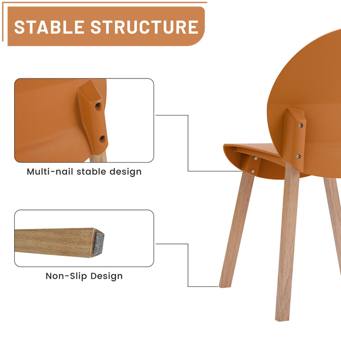 4 Piece Set Of Single Chairs With A Design Combining Modern And Traditional Elements