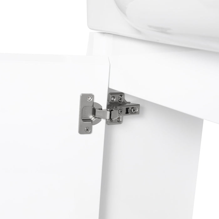 Wall Mounted Bathroom Vanity With Sink & Soft Close Door