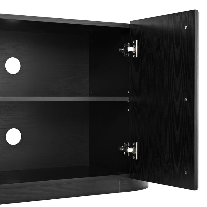 TV Stand With Fluted Tambour Style Door