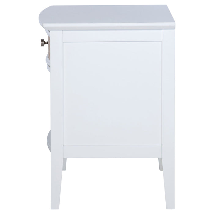 Talia - 1 Drawer Nightstand - White