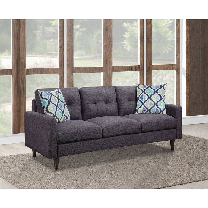 Montebello - Tufted Sofa With Track Arm Upholstered - Gray