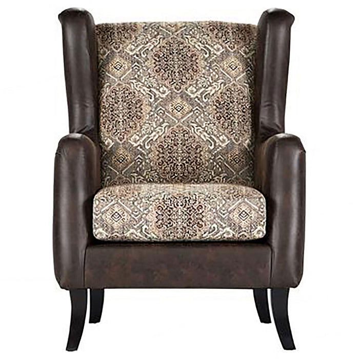 Brookridge - Wingback Accent Club Chair - Brown
