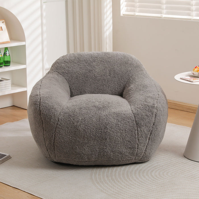 Giant Bean Bag Chair, Spacious Memory Foam With Armrests