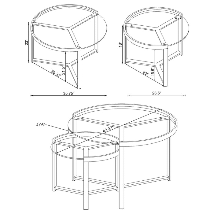 Kaylie - 2 Piece Nesting Coffee Table Set
