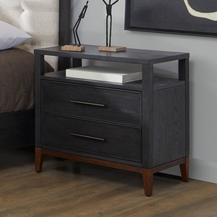 Waterfall - Nightstand - Black