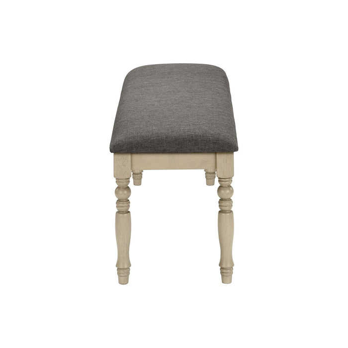 Bench, Rectangular, Upholstered, Transitional - Gray